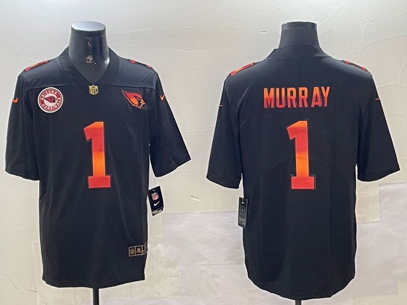 Men Arizona Cardinals #1 Murray Black 2024 Nike Limited NFL Jersey style 01081